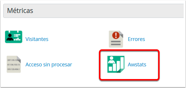 Entrada a Awstats desde Cpanel