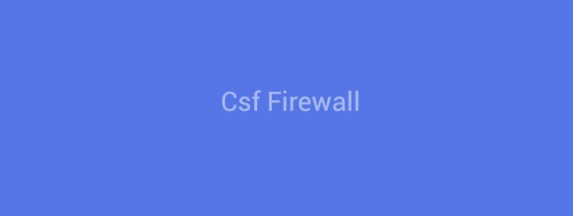 Csf Firewall