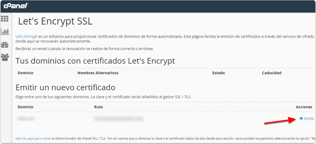 Instalar Certificado Let's Encrypt cPanel