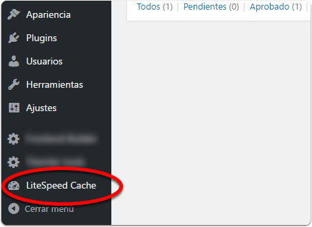 Comprobar si el plugin LiteSpeed WordPress está instalado